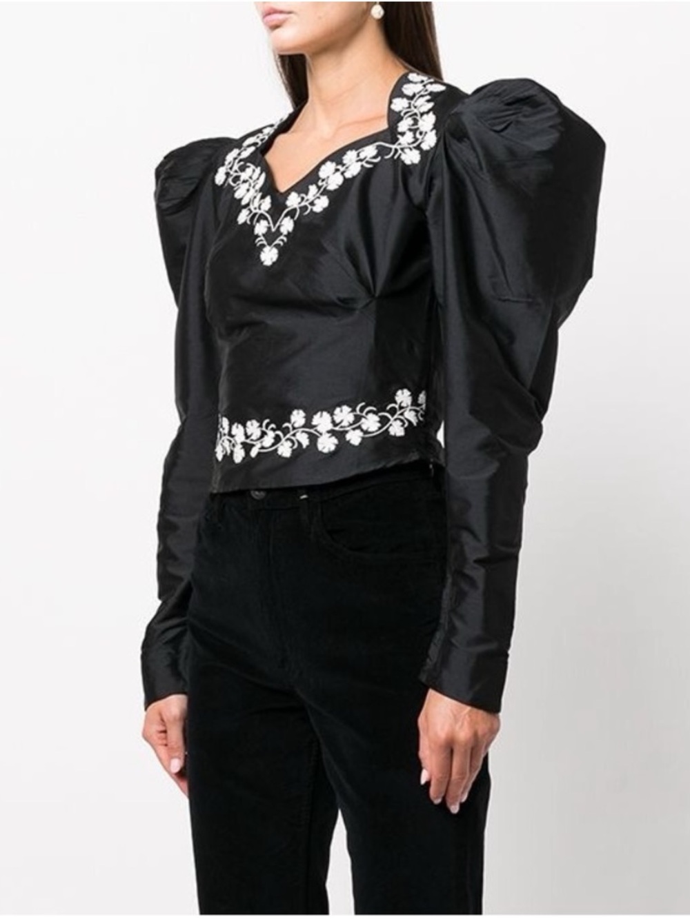 BATSHEVA puff sleeve top - Picture 2 of 11